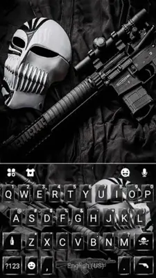 Gun Skull Mask Keyboard Theme android App screenshot 0