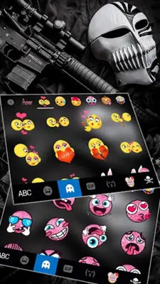 Gun Skull Mask Keyboard Theme android App screenshot 1