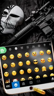 Gun Skull Mask Keyboard Theme android App screenshot 2