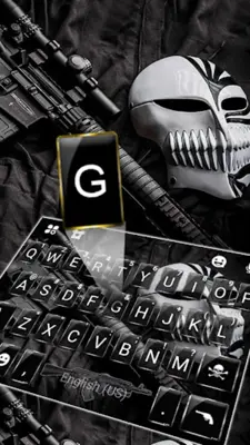 Gun Skull Mask Keyboard Theme android App screenshot 4